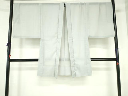 平和屋着物＊夏物　男性　色無地・羽織セット　紗　白花色　キングサイズ　洗える着物　DABH0271op