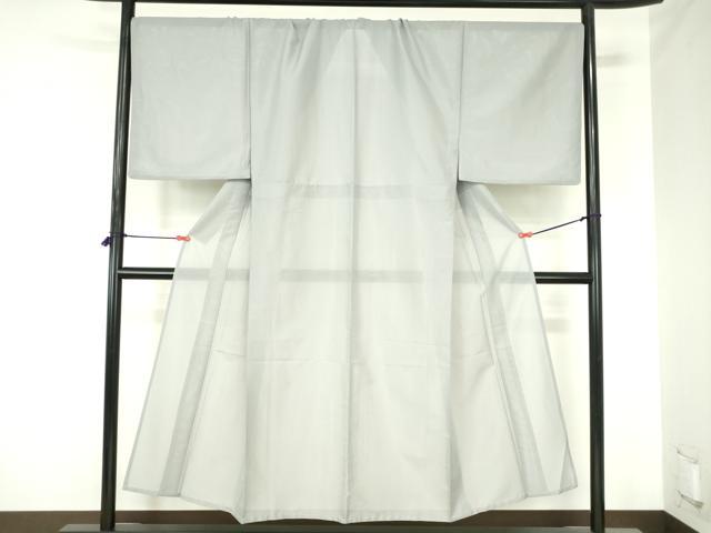 平和屋着物＊夏物　男性　色無地　絽　灰青色　キングサイズ　洗える着物　DABH0273op