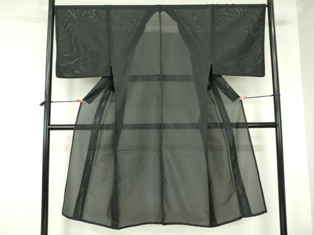平和屋着物＊夏物　男性　色無地　絽　濃い檳榔子染色　洗える着物　DABH0291op