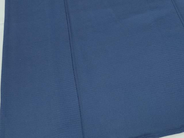 平和屋着物＊夏物　色無地　絽縮緬　深縹色　正絹　逸品　DABH0292op
