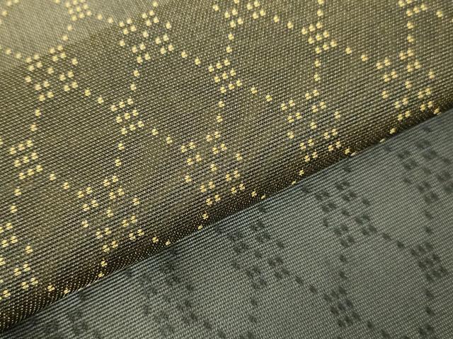 平和屋着物＊夏物　お召　紗　網目文　黒地　正絹　逸品　DABH0302op