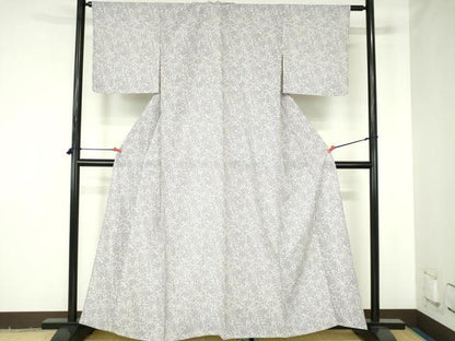 平和屋着物＊夏物　小紋　絽　草花　正絹　逸品　DABH0304op