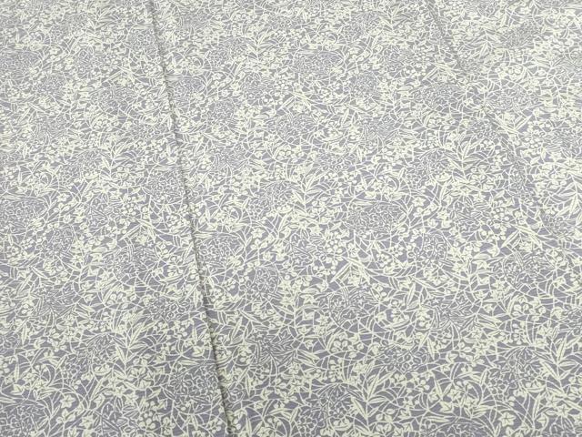 平和屋着物＊夏物　小紋　絽　草花　正絹　逸品　DABH0304op