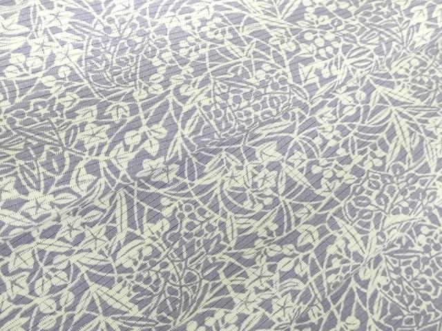 平和屋着物＊夏物　小紋　絽　草花　正絹　逸品　DABH0304op