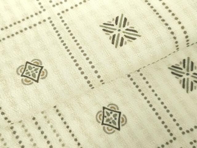 平和屋着物＊夏物　二代目 川村久太郎　訪問着　紗　格子花文　正絹　逸品　DABH0306op