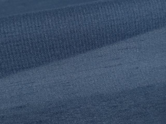 平和屋着物＊夏物　色無地　紗　濃藍色　洗える着物　DABH0310op