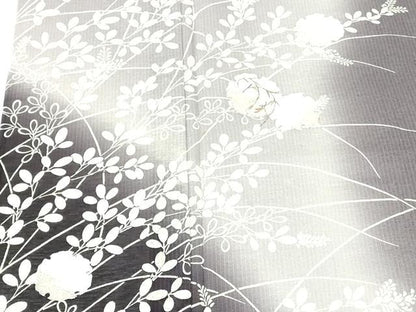 平和屋着物＊夏物　訪問着　紗　雪輪花文　暈し染め　金彩　正絹　逸品　DABH0313op