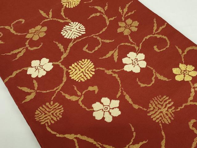 平和屋本店▼六通柄　本袋帯　竹屋町　笹つる　本金　正絹　逸品　DABH0314op
