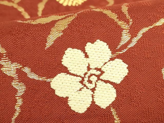 平和屋本店▼六通柄　本袋帯　竹屋町　笹つる　本金　正絹　逸品　DABH0314op