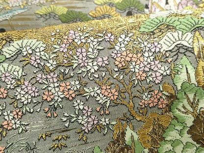 平和屋本店▼西陣　廣部商事謹製　全通全景柄袋帯　唐織　京洛祇園祭　還幸絵巻　弐拾四金箔使用　上代68万　正絹　逸品　DABH0318op