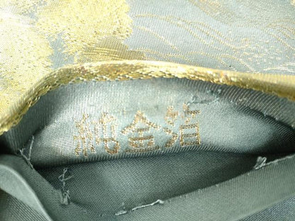 平和屋本店▼六通柄袋帯　風景樹林文　純金箔　正絹　逸品　DABH0319op