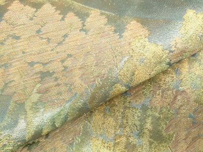 平和屋本店▼六通柄袋帯　風景樹林文　純金箔　正絹　逸品　DABH0319op