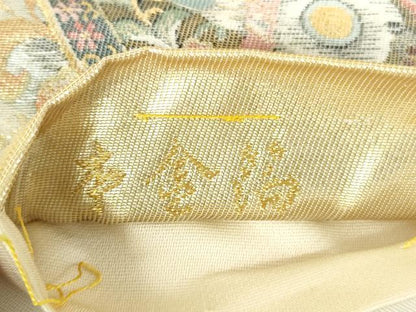 平和屋本店▼六通柄袋帯　鳥獣花文　本金箔　正絹　逸品　DABH0326op