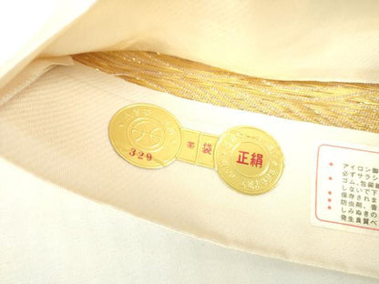 平和屋本店▼西陣　京の名門　じゅらく謹製　六通柄袋帯　風景花文　弐拾四金箔　上代43万　証紙付き　正絹　逸品　DABH0336op