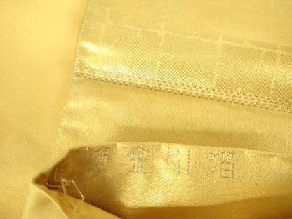 平和屋着物▼太鼓柄袋帯　花車　塗金引箔　正絹　逸品　DABH0347op