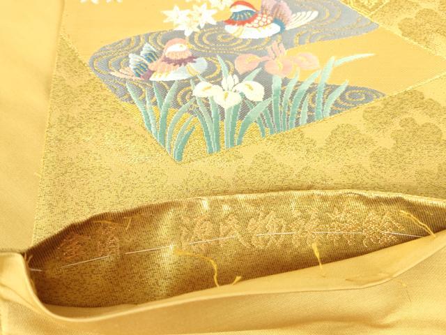 平和屋着物▼六通柄袋帯　唐織　源氏物語蒔絵　金箔　正絹　逸品　DABH0353op