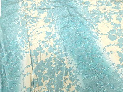 平和屋着物●日展作家　山本唯与志　レリーフ染　小紋　蔦の葉文　暈し染め　正絹　逸品　DABH0362op