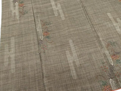 平和屋着物●本場大島紬　7マルキ　草花　正絹　逸品　DABH0364op