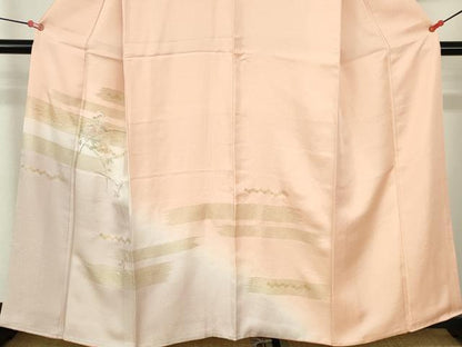 平和屋着物●訪問着　総刺繍　草花　暈し染め　金彩　やまと誂製　正絹　逸品　DABH0365op