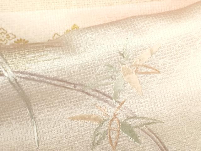 平和屋着物●訪問着　総刺繍　草花　暈し染め　金彩　やまと誂製　正絹　逸品　DABH0365op