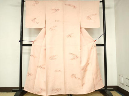 平和屋着物●上質な小紋　地紋起こし　石畳文　正絹　逸品　未使用　DABH0370op