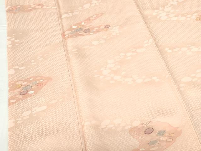 平和屋着物●上質な小紋　地紋起こし　石畳文　正絹　逸品　未使用　DABH0370op