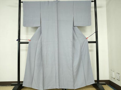 平和屋着物●上質な色無地　唐草地紋　淡藤色　正絹　逸品　未使用　DABH0372op