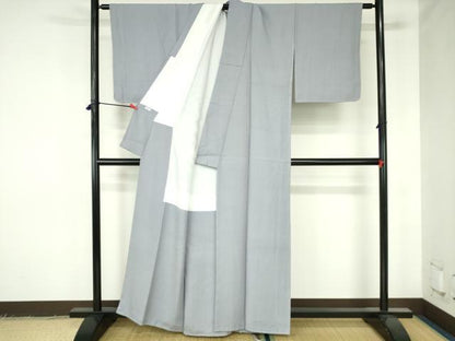 平和屋着物●上質な色無地　唐草地紋　淡藤色　正絹　逸品　未使用　DABH0372op