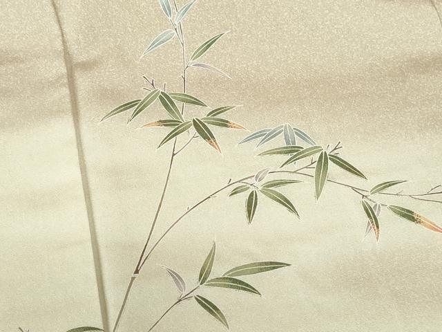 平和屋着物●訪問着　友禅　枝葉文　暈し染め　正絹　逸品　DABH0373op