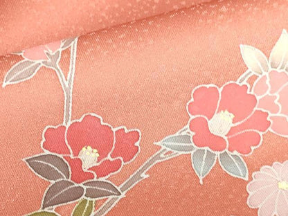 平和屋着物●訪問着　籬花文　暈し染め　金彩　ロング丈　正絹　逸品　DABH0374op
