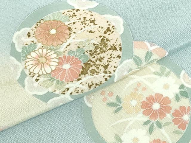 平和屋着物●訪問着　花丸文　蛍暈し　金彩　正絹　逸品　未使用　DABH0376op