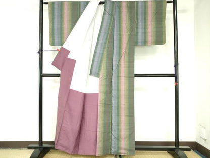 平和屋着物●上質な紬　間道　正絹　逸品　DABH0377op