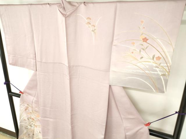 平和屋着物●訪問着　駒刺繍　草花　暈し染め　金彩　井筒屋扱い　正絹　逸品　DABH0378op