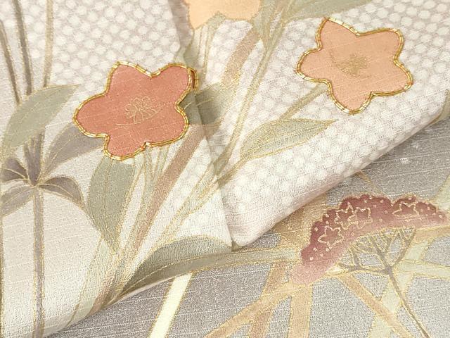 平和屋着物●訪問着　駒刺繍　草花　暈し染め　金彩　井筒屋扱い　正絹　逸品　DABH0378op