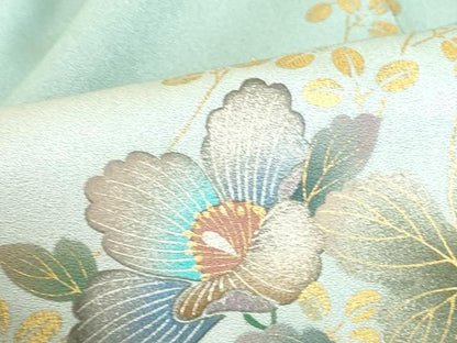 平和屋着物●訪問着　草花　暈し染め　金彩　正絹　逸品　DABH0379op