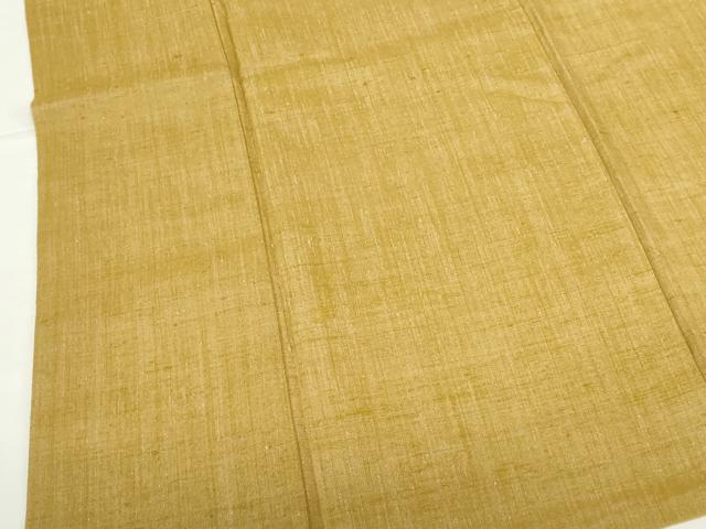 平和屋着物●上質な紬　黄朽葉色　正絹　逸品　DABH0381op