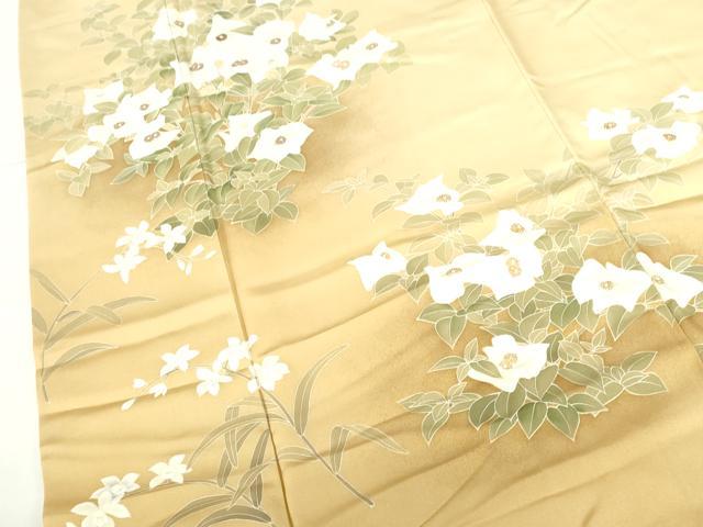 平和屋着物●訪問着　作家物　草花　暈し染め　正絹　逸品　DABH0382op