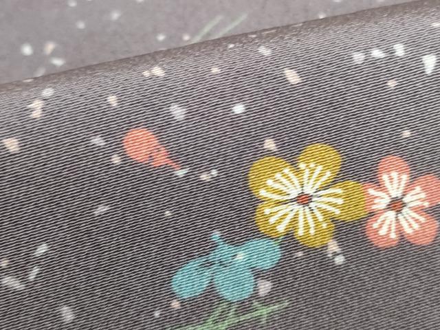 平和屋着物●上質な小紋　松葉花文　正絹　逸品　DABH0383op