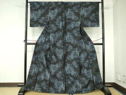 平和屋着物●本場大島紬　総絣　風景文　正絹　逸品　未使用　DABH0388op