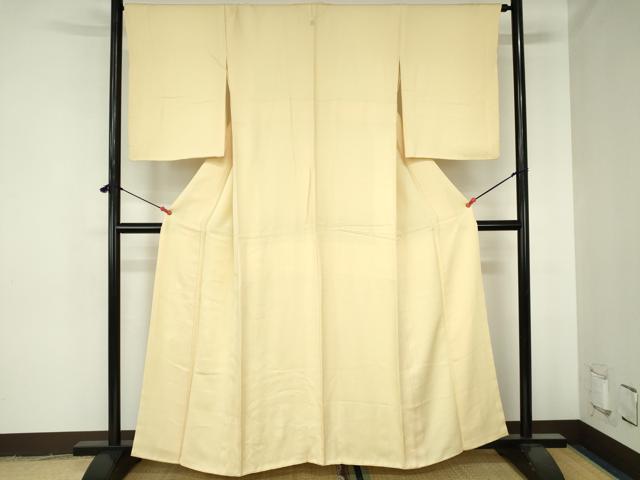 平和屋着物●豪華色留袖　雪芝青海波地紋　淡黄色　正絹　逸品　DABH0392op