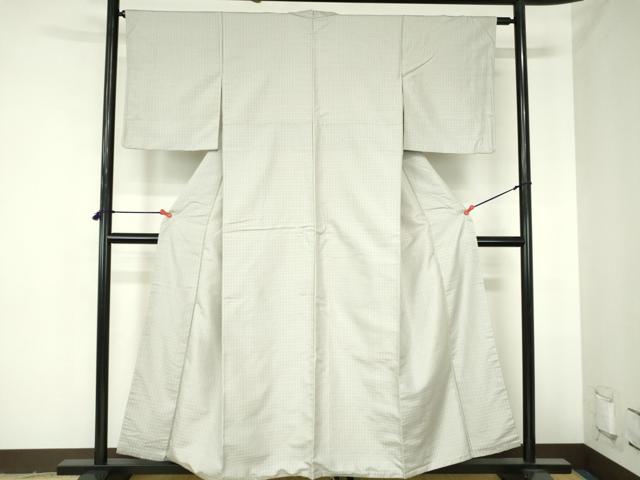 平和屋着物●上質なお召　抽象間道　正絹　逸品　DABH0393op