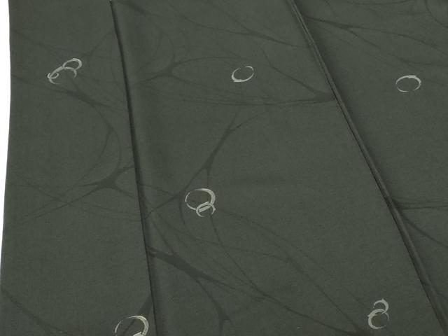 平和屋着物●上質な小紋　抽象丸文　黒地　正絹　逸品　DABH0396op