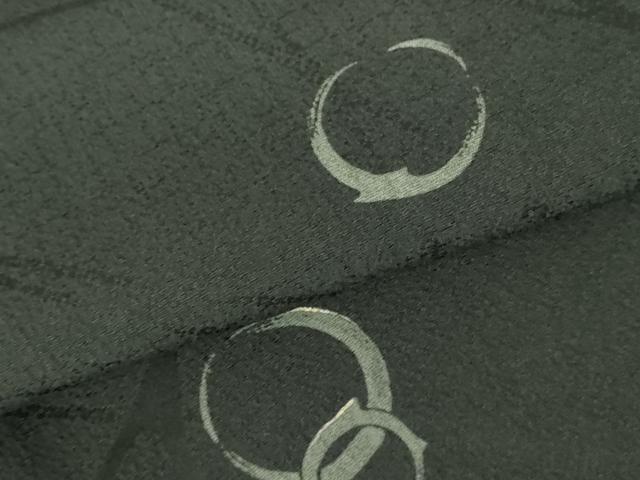 平和屋着物●上質な小紋　抽象丸文　黒地　正絹　逸品　DABH0396op