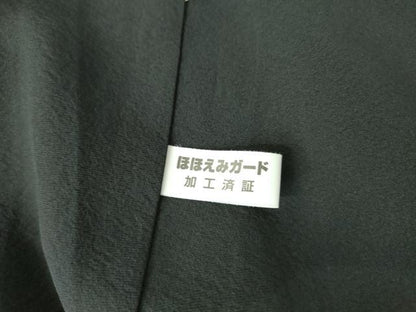 平和屋着物●上質な小紋　抽象丸文　黒地　正絹　逸品　DABH0396op