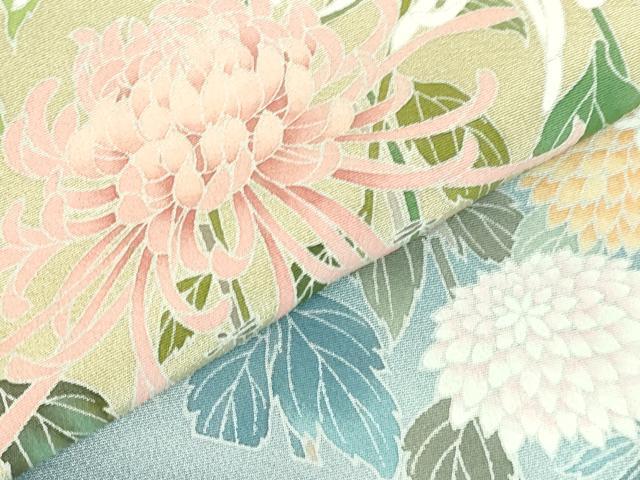 平和屋着物●訪問着　友禅　作家物　乱菊　草花　暈し染め　正絹　逸品　未使用　DABH0397op