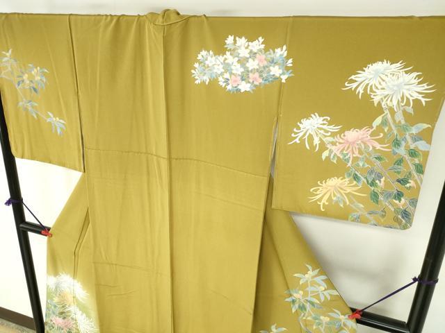 平和屋着物●訪問着　友禅　作家物　乱菊　草花　暈し染め　正絹　逸品　未使用　DABH0398op