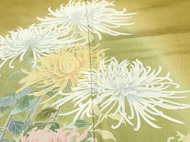 平和屋着物●訪問着　友禅　作家物　乱菊　草花　暈し染め　正絹　逸品　未使用　DABH0398op