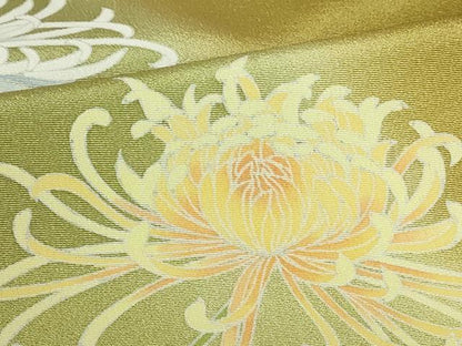 平和屋着物●訪問着　友禅　作家物　乱菊　草花　暈し染め　正絹　逸品　未使用　DABH0398op