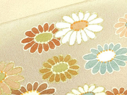 平和屋着物●訪問着　箔散らし　芝花文　暈し染め　金彩　三越扱い　正絹　逸品　DABH0407op