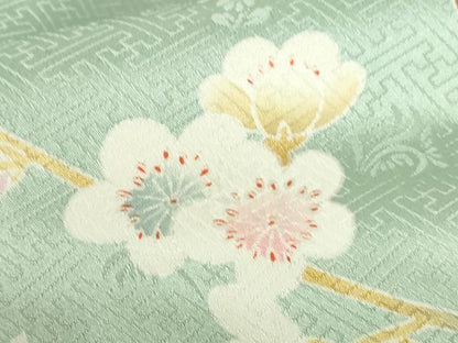 平和屋着物●訪問着　草花　枝梅　暈し染め　金彩　正絹　逸品　DABH0408op